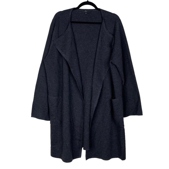 J. Crew Sweaters J Crew Juliette Collarless Charcoal Gray Long